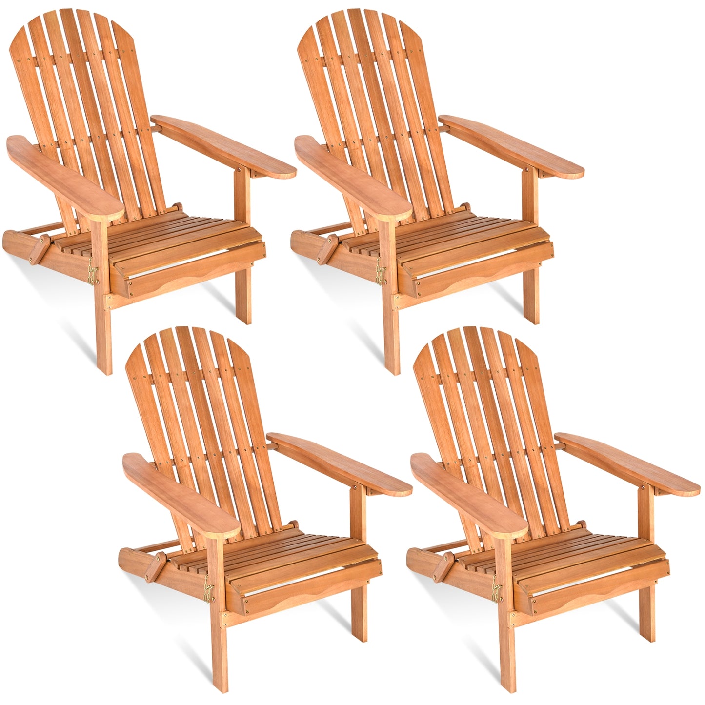 Foldable Outdoor Wood Lounger Chair, Natural Adirondack Chairs at Gallery Canada