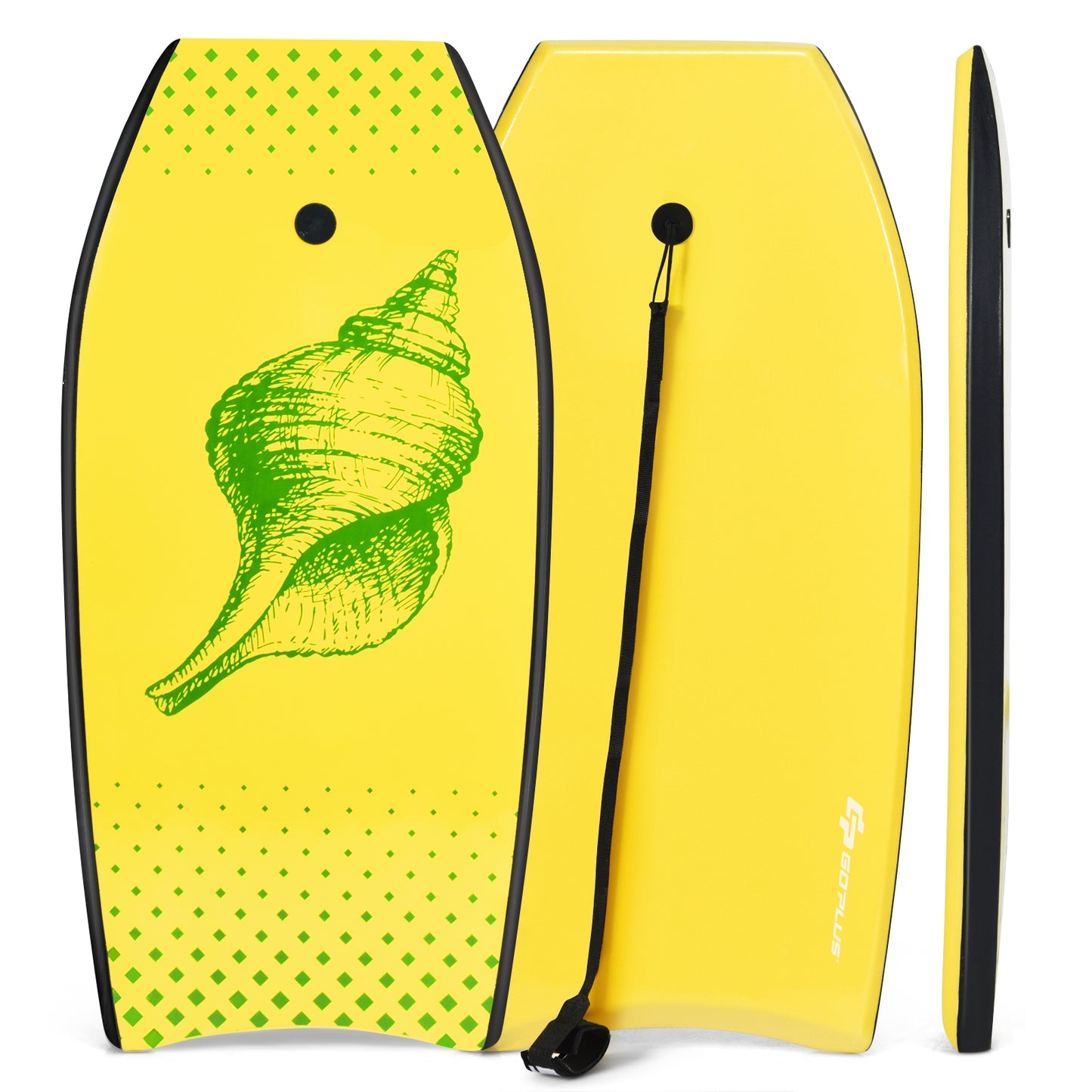 Lightweight Surfing Bodyboard, M, Yellow