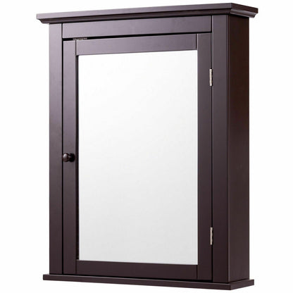 Bathroom Wall Mounted Storage Mirror Medicine Cabinet, Brown Wall Cabinets at Gallery Canada