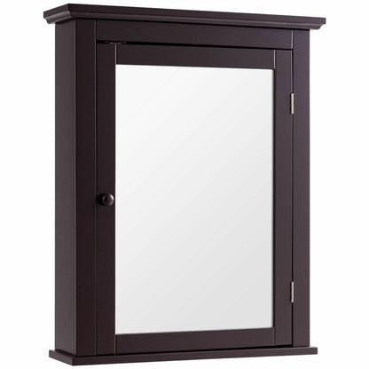 Bathroom Wall Mounted Storage Mirror Medicine Cabinet, Brown Wall Cabinets at Gallery Canada