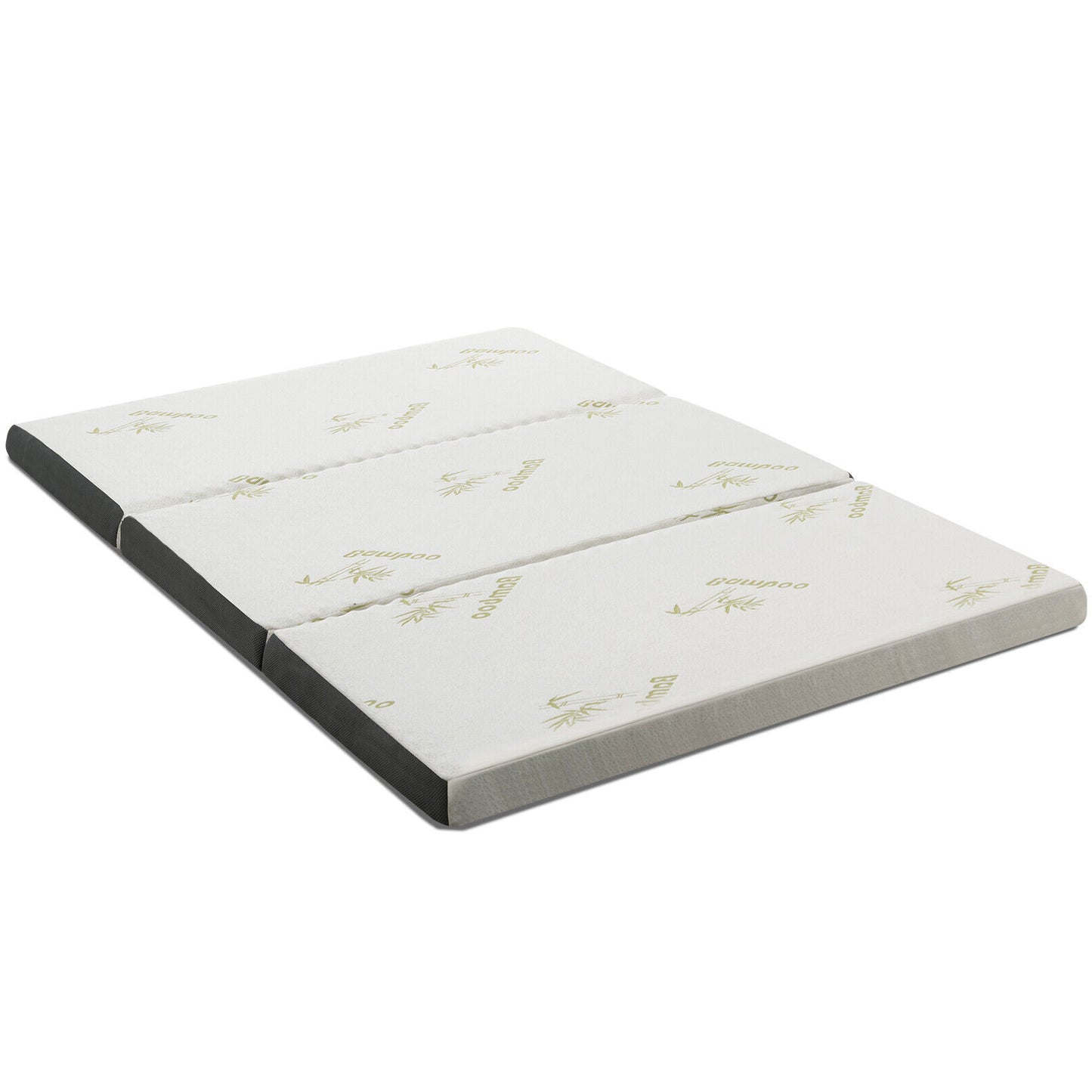 Queen 3 Inch Tri-fold Memory Foam Floor Mattress Topper Portable with Carrying Bag-M, White Mattresses M at Gallery Canada