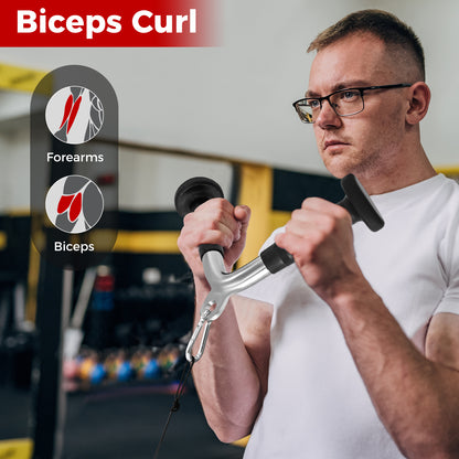 4-Piece Cable Machine Attachment Set for Home Gym Weights Accessories at Gallery Canada