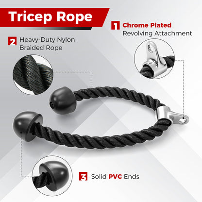 4-Piece Cable Machine Attachment Set for Home Gym Weights Accessories at Gallery Canada