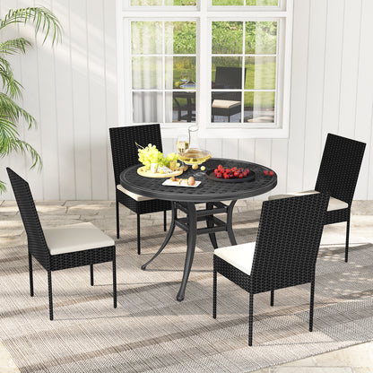 PE Wicker Patio Chairs Set Of 4 With Cushions, 4 Pieces Patio Bar Furniture at Gallery Canada