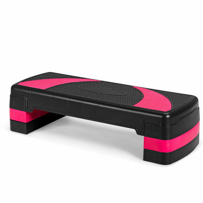31 Inch Adjustable Exercise Aerobic Stepper with Non-Slip Pads, Pink Sport Equipments at Gallery Canada