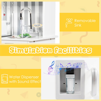 Wooden Pretend Play Kitchen Sets with Simulated Sound, White Play Kitchen Sets at Gallery Canada