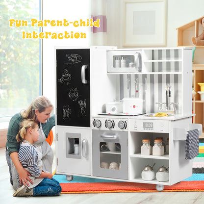 Wooden Pretend Play Kitchen Sets with Simulated Sound, White Play Kitchen Sets at Gallery Canada