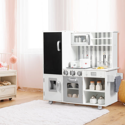 Wooden Pretend Play Kitchen Sets with Simulated Sound, White Play Kitchen Sets at Gallery Canada