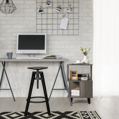 2 Pieces Wooden Modern Nightstand Set with Legs for Living Room, Gray Nightstands at Gallery Canada