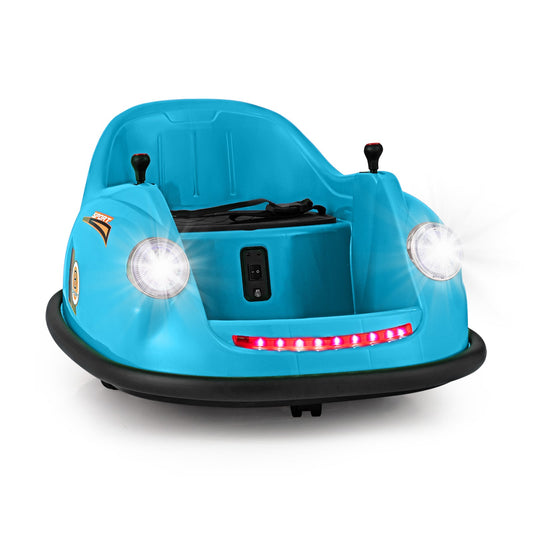 12V Electric Kids Ride On Bumper Car, Battery Powered With Remote Control, Blue