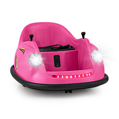 12V Electric Kids Ride on Bumper Car Battery Powered Bumping Car with Remote Control, Pink Powered Ride On Toys Pink at Gallery Canada