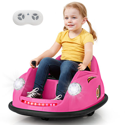 12V Electric Kids Ride on Bumper Car Battery Powered Bumping Car with Remote Control, Pink Powered Ride On Toys at Gallery Canada