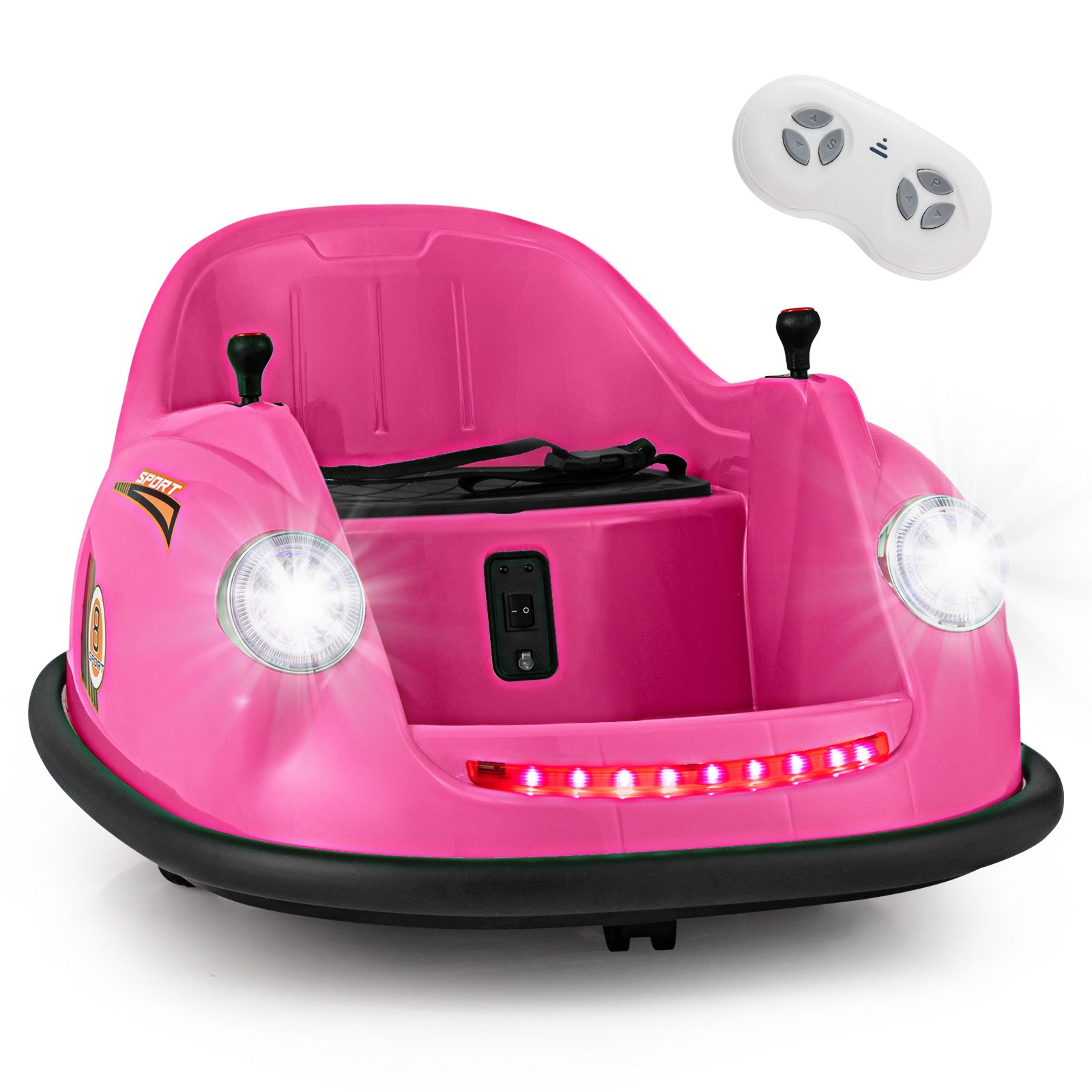 12V Electric Kids Ride on Bumper Car Battery Powered Bumping Car with Remote Control, Pink Powered Ride On Toys at Gallery Canada