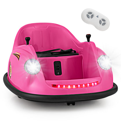 12V Electric Kids Ride on Bumper Car Battery Powered Bumping Car with Remote Control, Pink Powered Ride On Toys at Gallery Canada