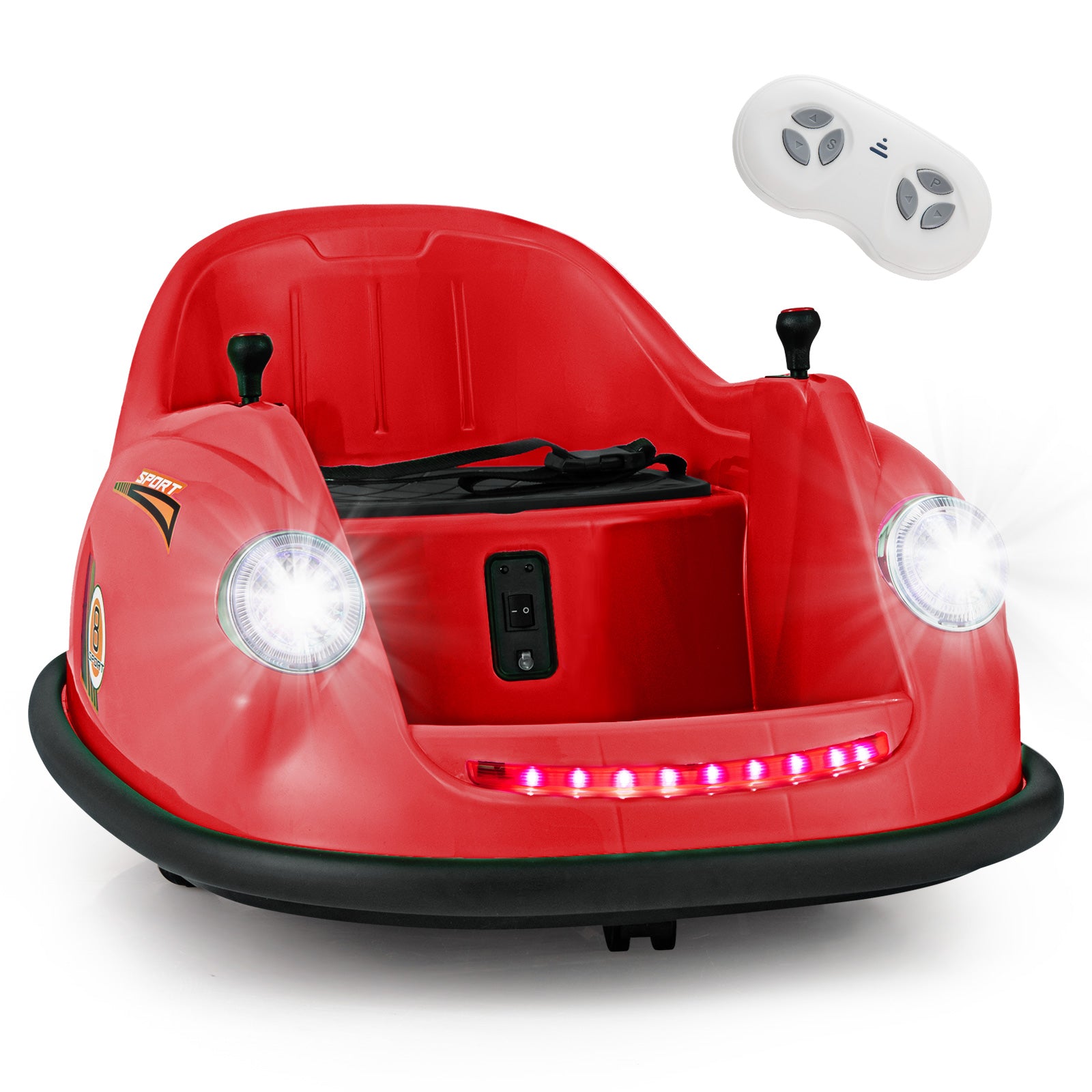 12V Electric Kids Ride on Bumper Car Battery Powered Bumping Car with Remote Control, Red Powered Ride On Toys at Gallery Canada