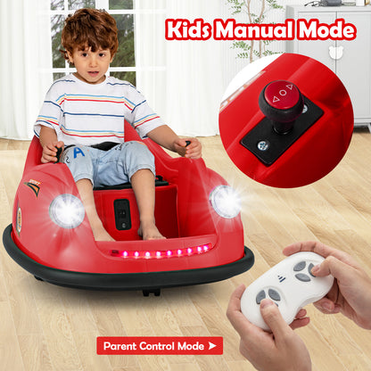 12V Electric Kids Ride on Bumper Car Battery Powered Bumping Car with Remote Control, Red Powered Ride On Toys at Gallery Canada