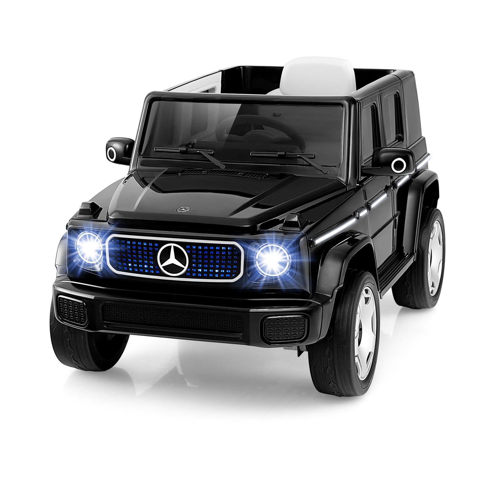 12V Licensed Mercedes-Benz EQG Kids Ride On Car with Remote Control, Black Powered Ride On Toys at Gallery Canada