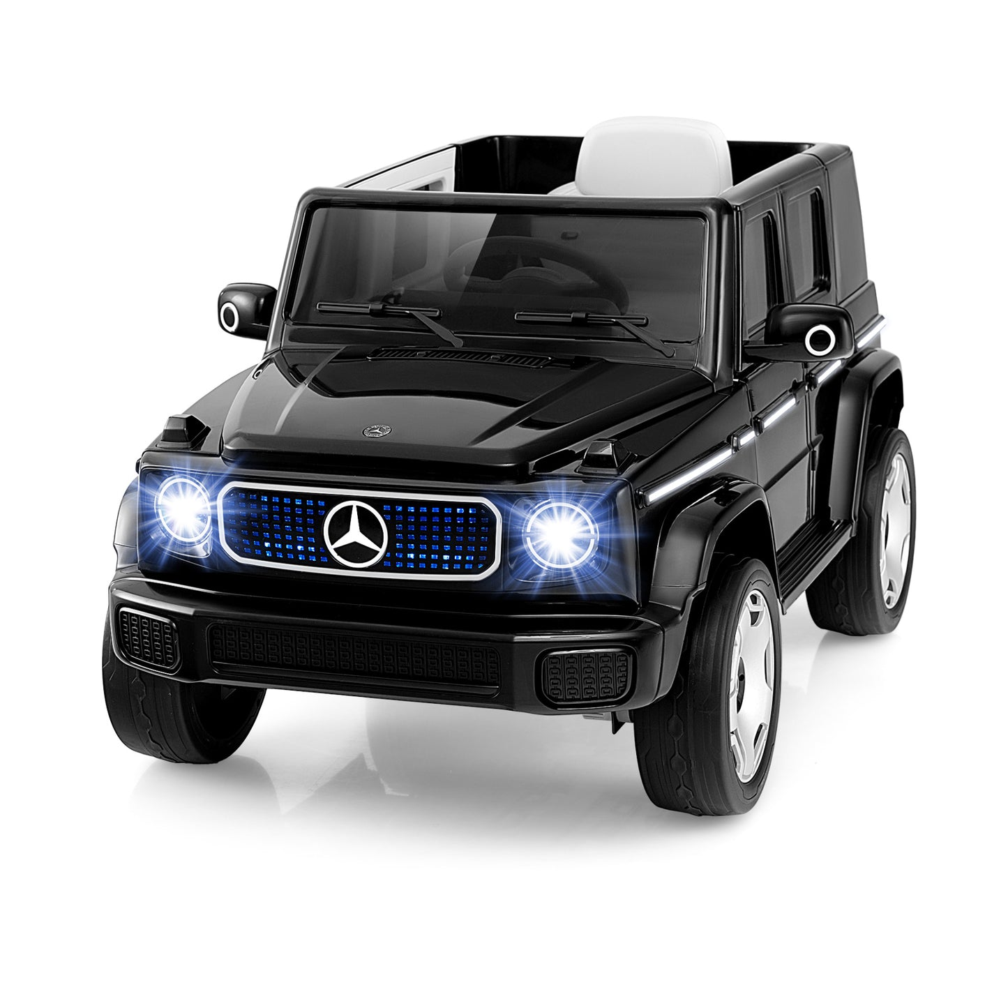 12V Licensed Mercedes-Benz EQG Kids Ride On Car with Remote Control, Black Powered Ride On Toys at Gallery Canada
