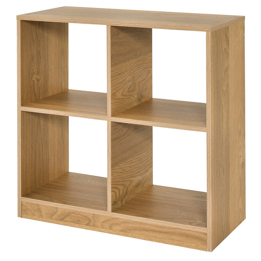 4-Cube Kids Bookcase, Open Shelves, Natural