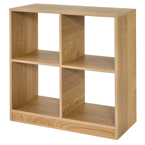 4-Cube Kids Bookcase, Open Shelves, Natural