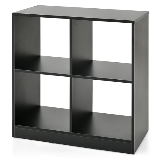 4-Cube Kids Bookcase, Open Shelves, Black