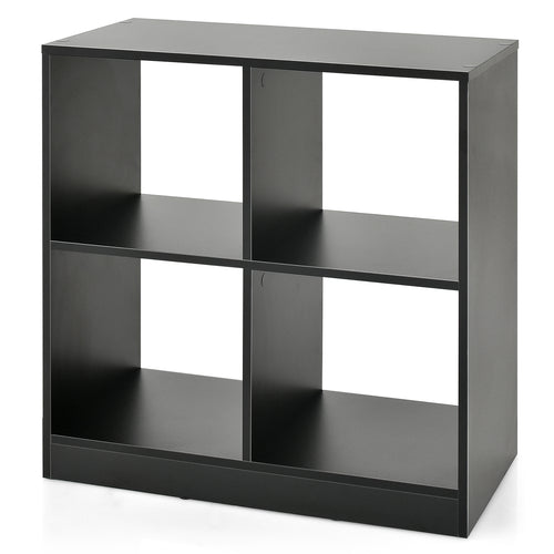 4-Cube Kids Bookcase with Open Shelves, Black
