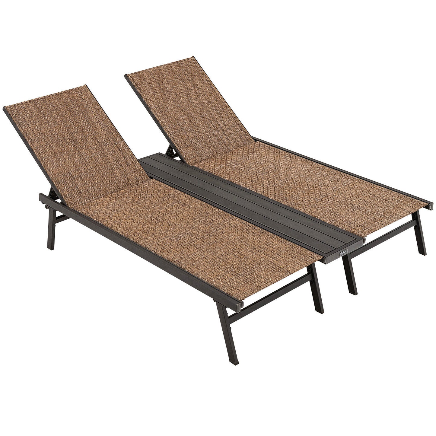 2-Person Patio Chaise Lounge, Brown Outdoor Chaise Lounges Brown at Gallery Canada
