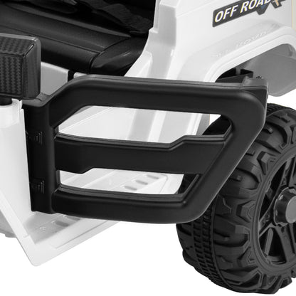 12V Kids Ride on Truck Car with Remote Control Threaded Wheels and 3 Speeds, White Powered Ride On Toys at Gallery Canada