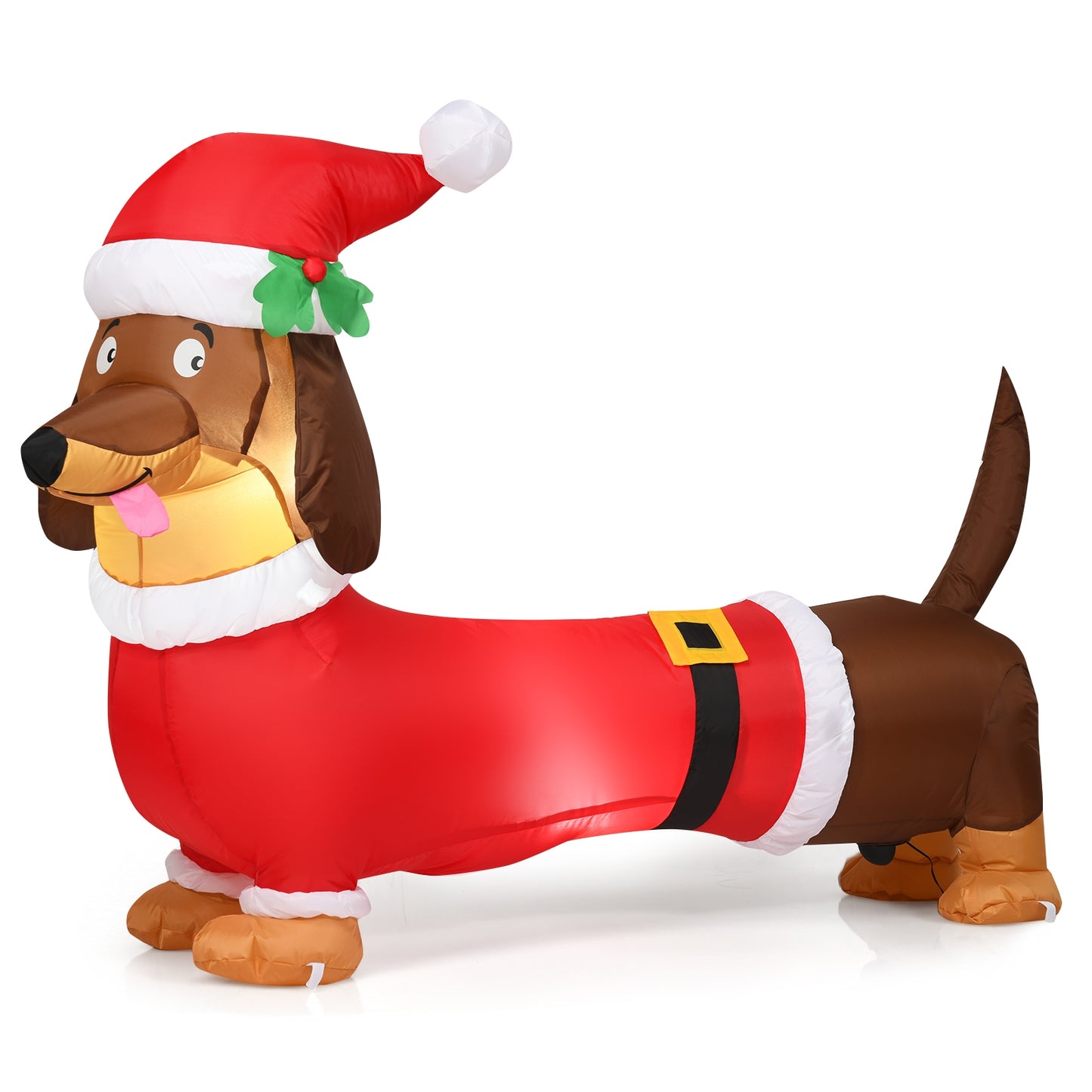 5 Feet Inflatable Christmas Dog With LED Lights, Red Christmas Inflatables at Gallery Canada