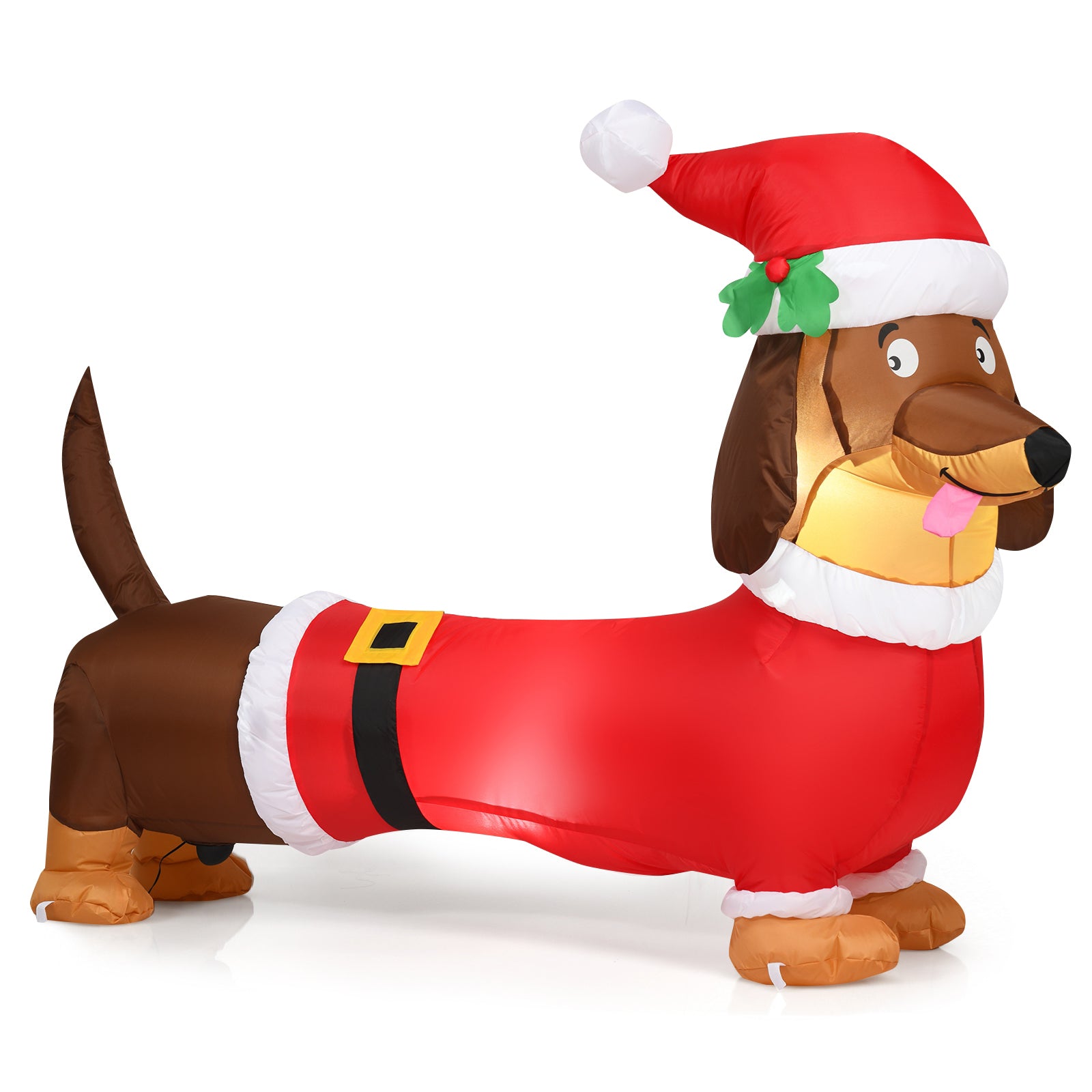 5 Feet Inflatable Christmas Dog With LED Lights, Red Christmas Inflatables Red at Gallery Canada