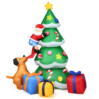 7 Feet Inflatable Christmas Tree, LED Lights, Green