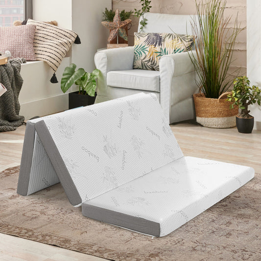 4 Inch Tri-fold Cooling Gel Memory Foam Mattress-Full Size Mattresses Full Size at Gallery Canada