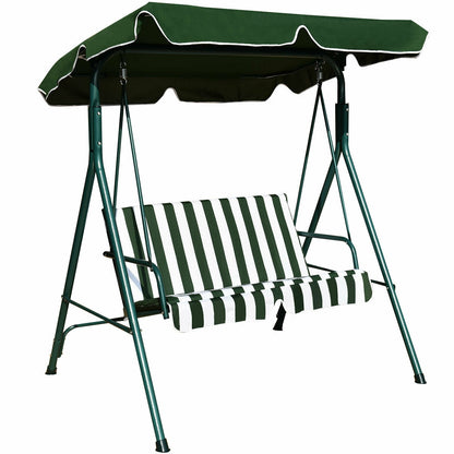 Loveseat Cushioned Patio Steel Frame Swing Glider , Green Porch Swings Green at Gallery Canada