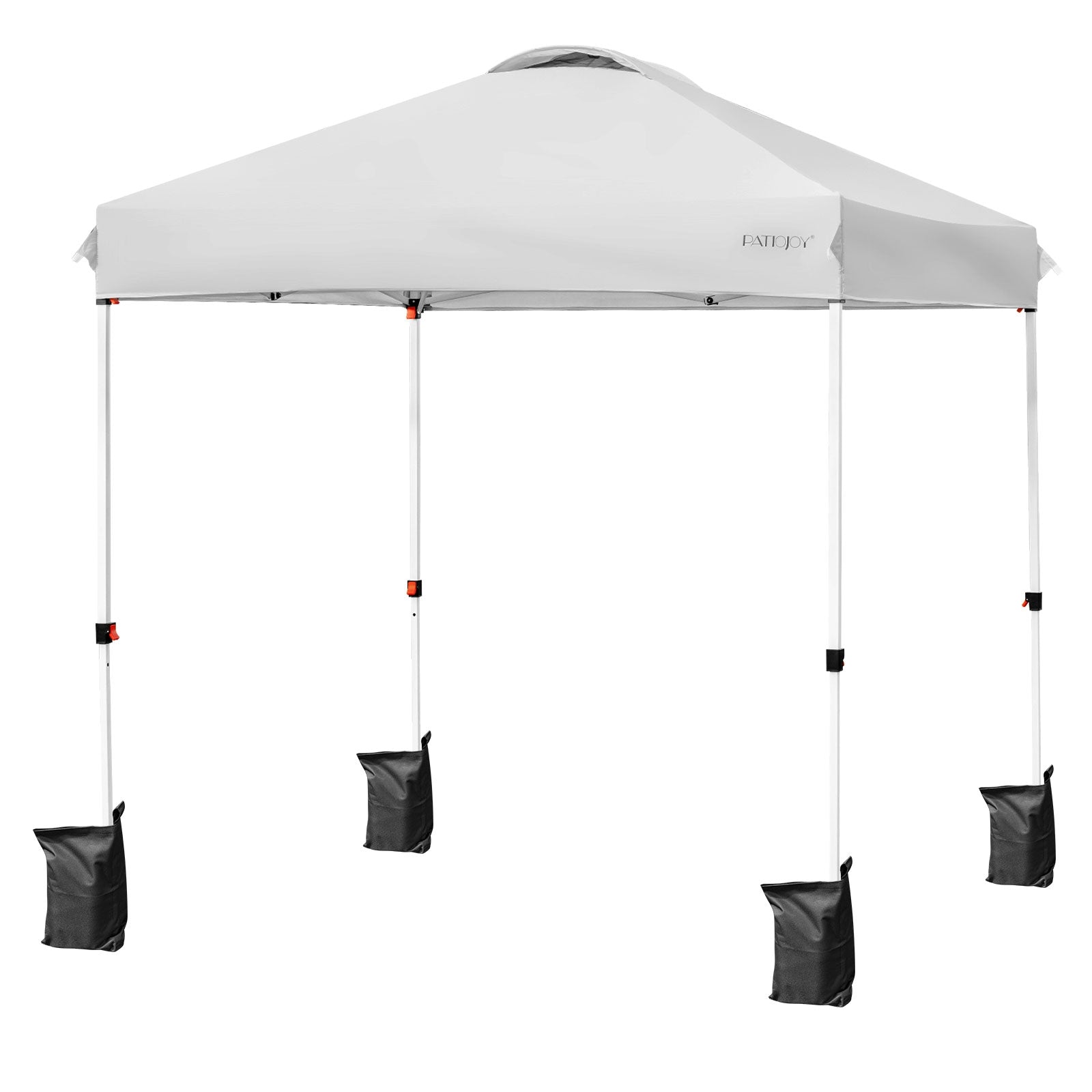 6.6 x 6.6 Feet Outdoor Pop-up Canopy Tent with Roller Bag, Gray Canopies at Gallery Canada