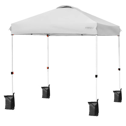 6.6 x 6.6 Feet Pop-Up Canopy Tent, With Roller Bag, Gray Canopies at Gallery Canada