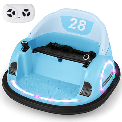 12V 360° Ride on Bumper Car for Toddlers with Remote Control, Light Blue Powered Ride On Toys at Gallery Canada