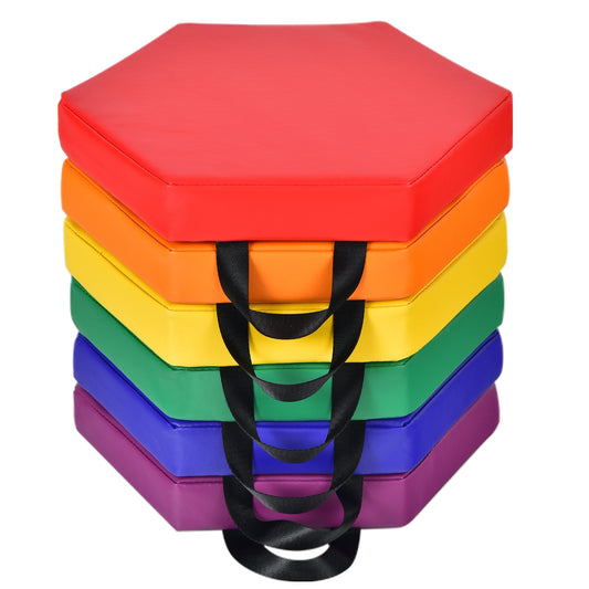 6 Pieces Hexagon Toddler Floor Cushions, Multicolor Kids Chairs & Seating Multicolor at Gallery Canada