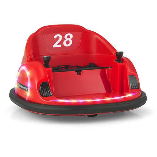 12V 360° Ride on Bumper Car for Toddlers with Remote Control, Red