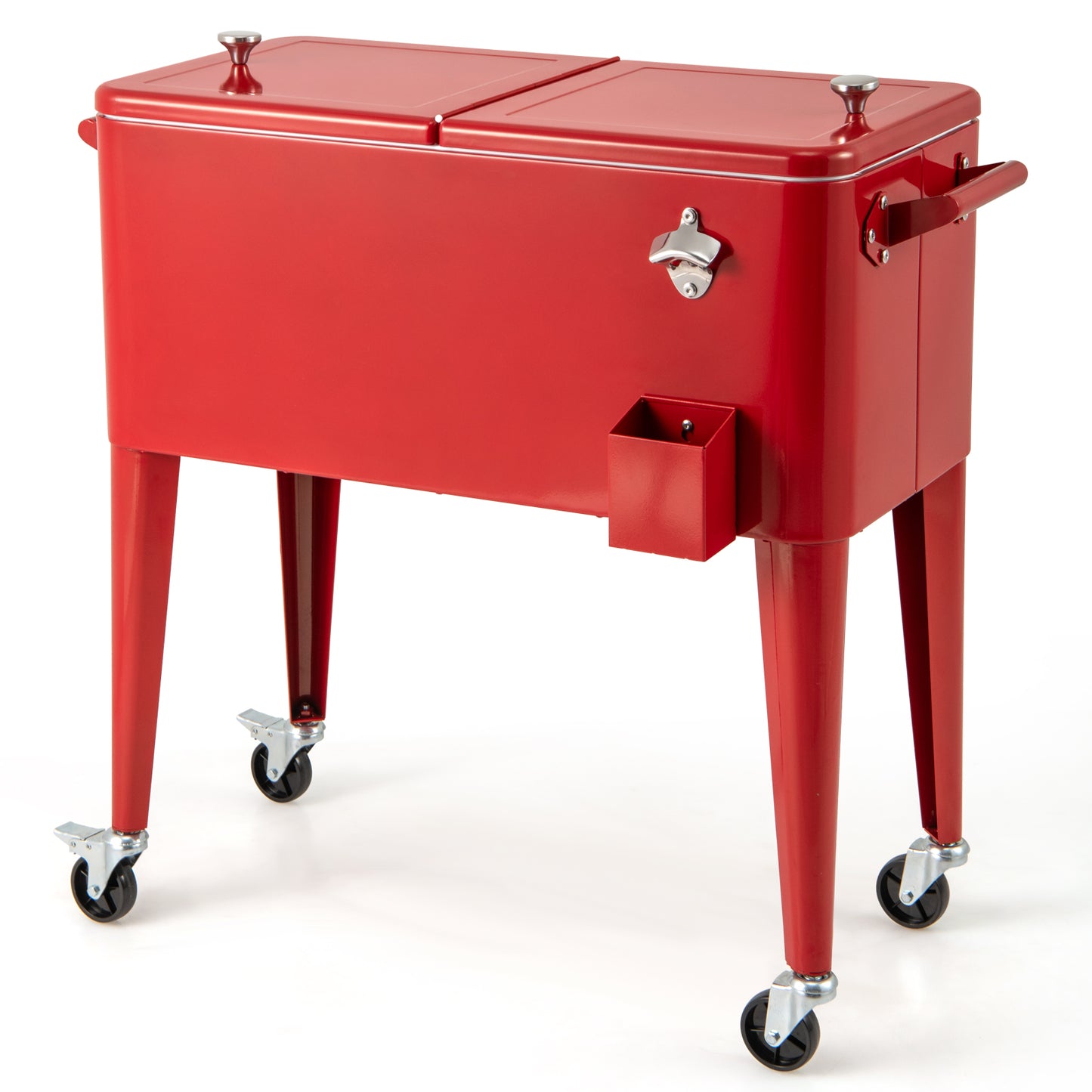 Red Portable Outdoor Patio Cooler Cart, Red Patio Bar Furniture Red at Gallery Canada
