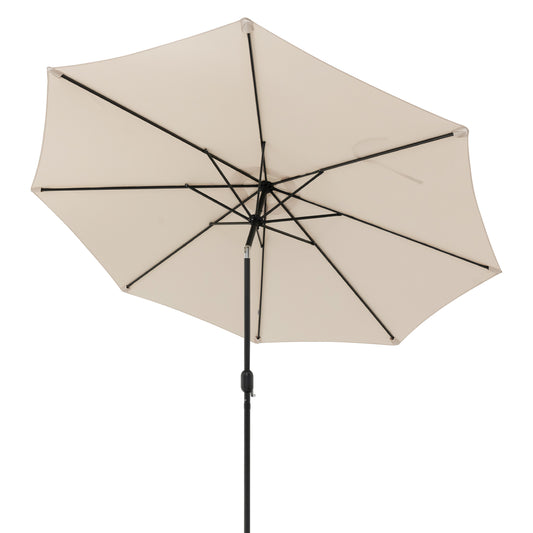 10 Feet Outdoor Patio Umbrella with Tilt Adjustment and Crank, Beige Outdoor Umbrellas Beige at Gallery Canada