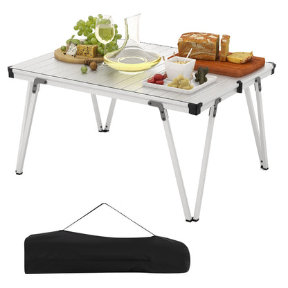 Folding Camping Table Picnic Table with Storage Bag and Waterproof Desktop, Silver Picnic Tables at Gallery Canada