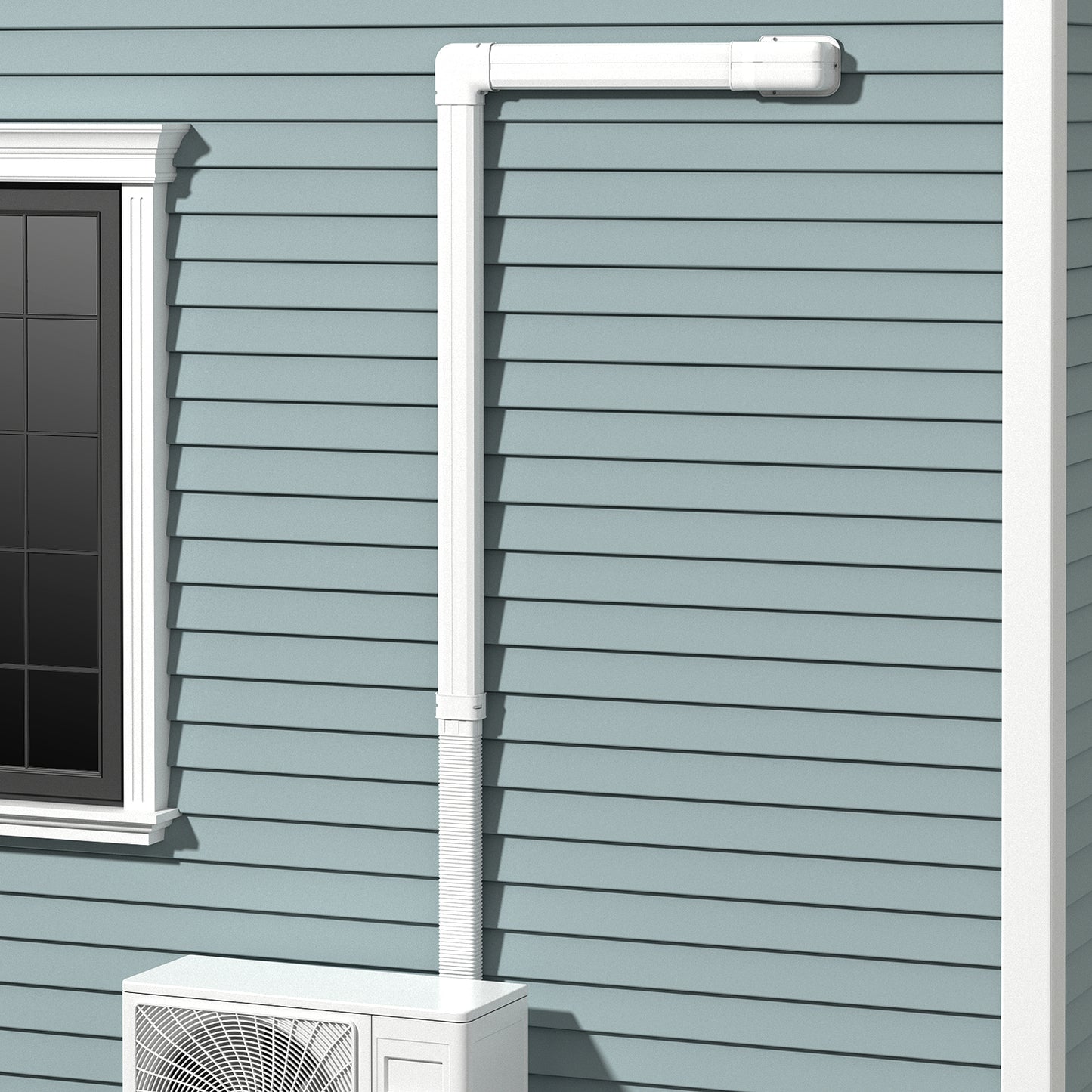 4 Inches W Mini Decorative PVC Slim Line Cover Kit-4 inches, White Mini Split Air Conditioners at Gallery Canada