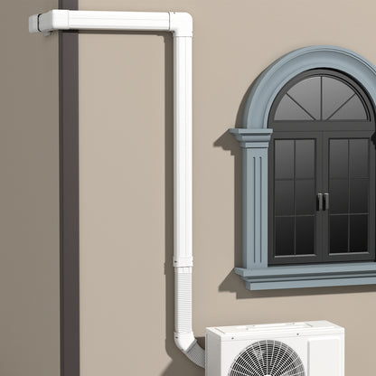 4 Inches W Mini Decorative PVC Slim Line Cover Kit-4 inches, White Mini Split Air Conditioners at Gallery Canada