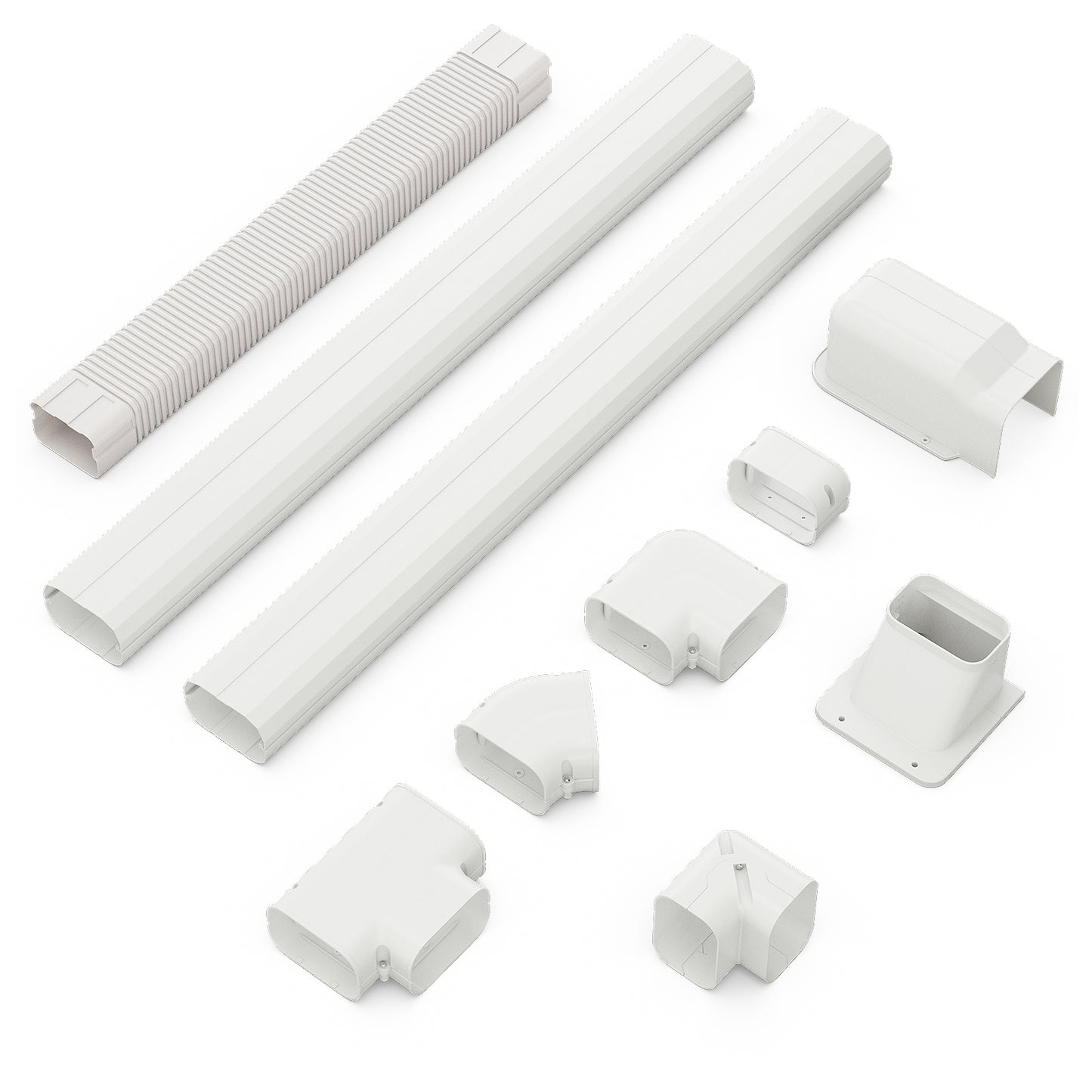 4 Inches W Mini Decorative PVC Slim Line Cover Kit-4 inches, White Mini Split Air Conditioners at Gallery Canada