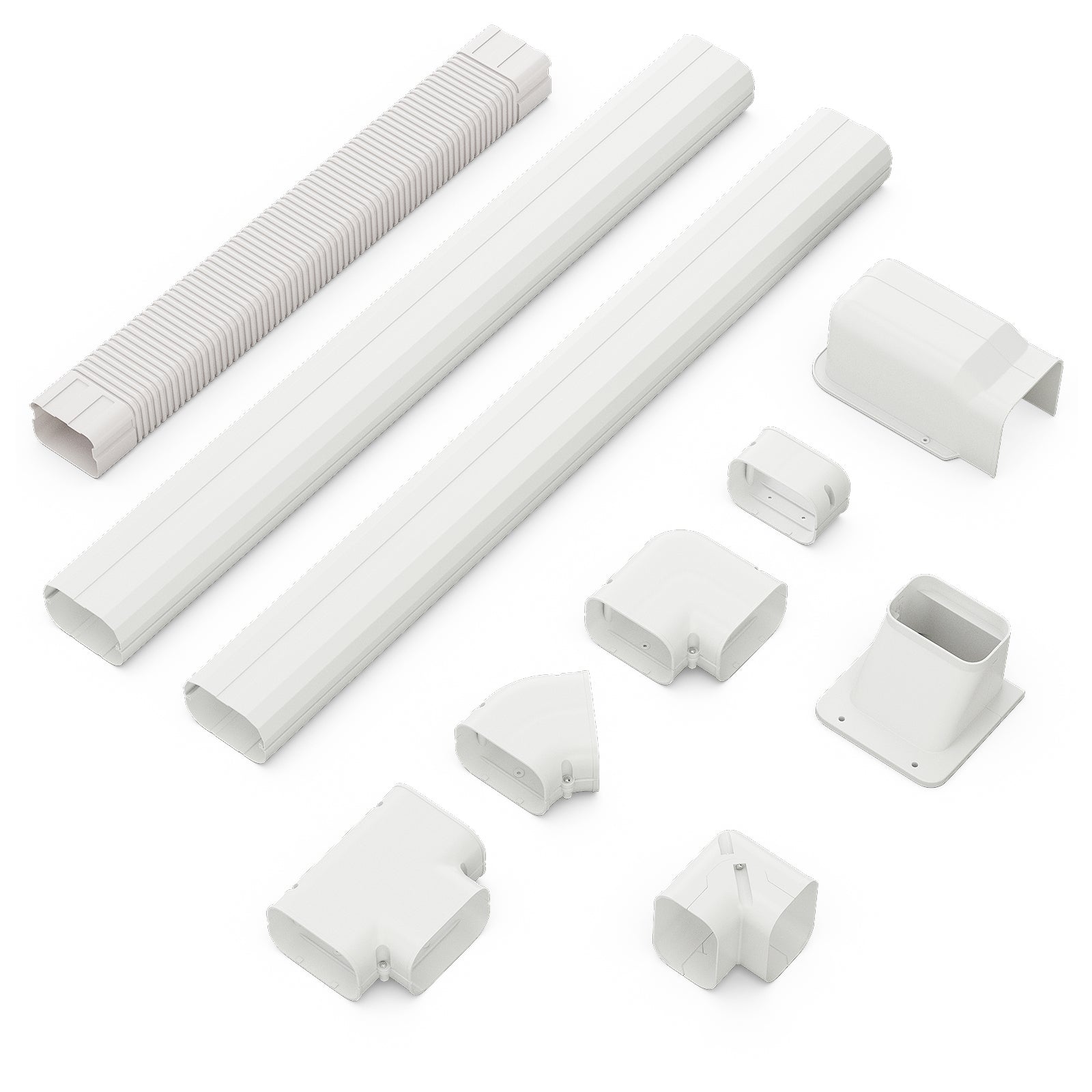 4 Inches W Mini Decorative PVC Slim Line Cover Kit-4 inches, White Mini Split Air Conditioners at Gallery Canada