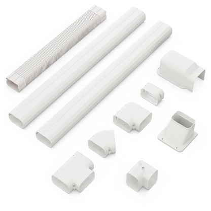 4 Inches W Mini Decorative PVC Slim Line Cover Kit-4 inches, White Mini Split Air Conditioners at Gallery Canada