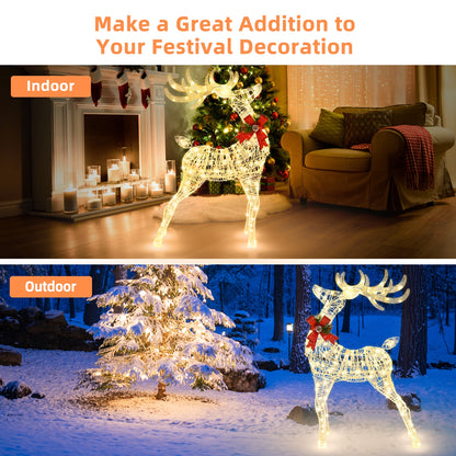 Lighted Standing Reindeer With Stakes, Christmas Decoration, White Christmas Decor & Accessories at Gallery Canada