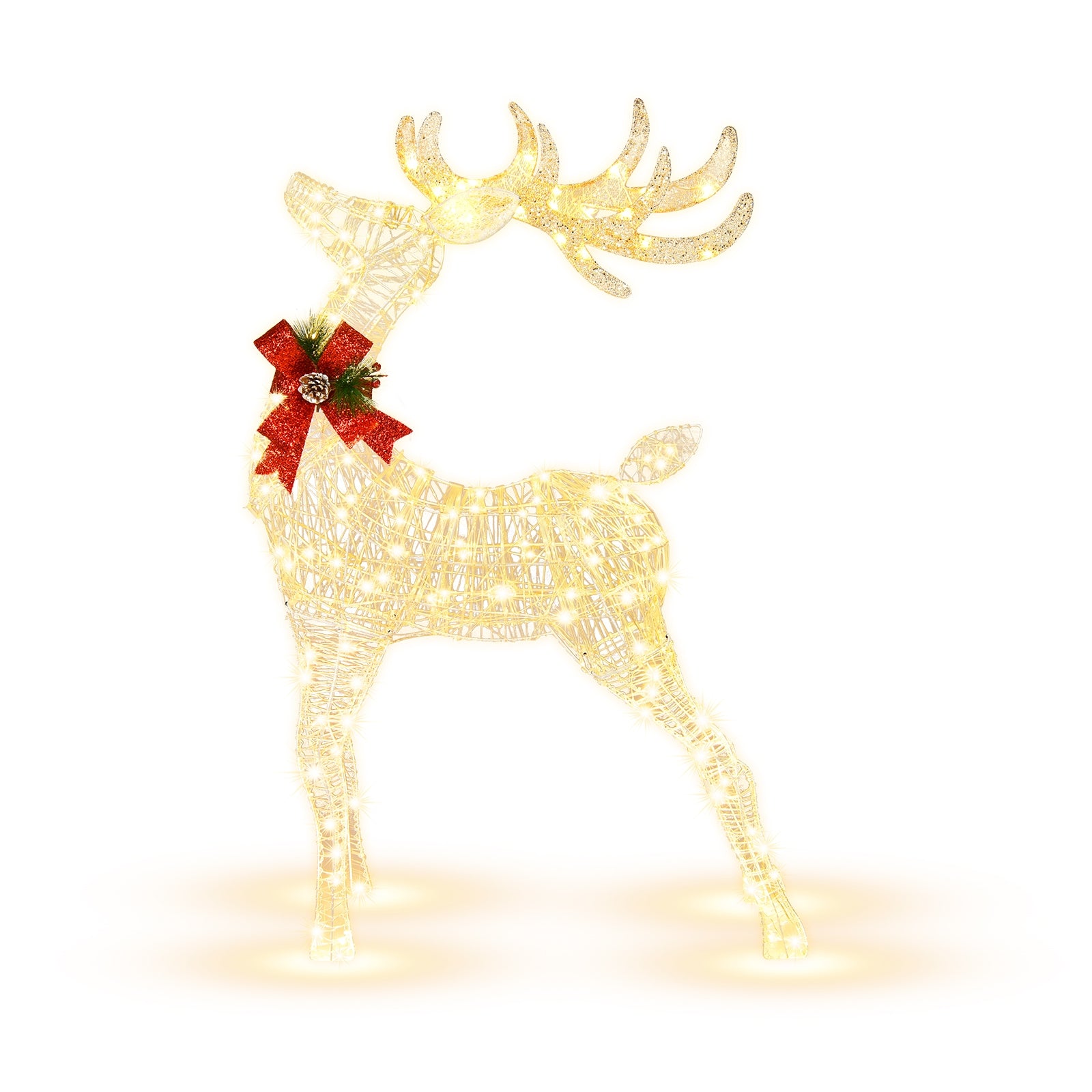 Lighted Standing Reindeer With Stakes, Christmas Decoration, White Christmas Decor & Accessories at Gallery Canada