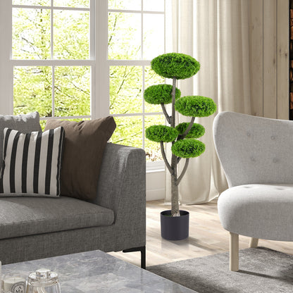 6 Ball Artificial Cypress Topiary Ball Tree with Weighted Pot for Porch, Green Faux Plants at Gallery Canada