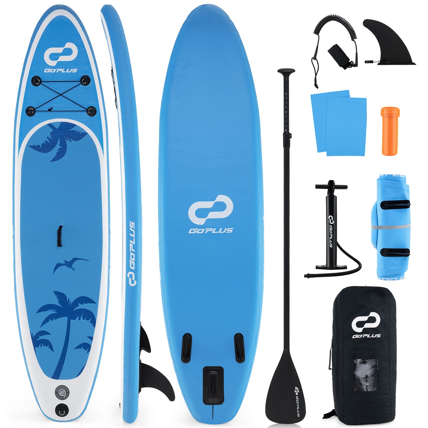 Inflatable Stand Up Paddle Board, L, Premium SUP Accessories, Blue Surfing Blue at Gallery Canada